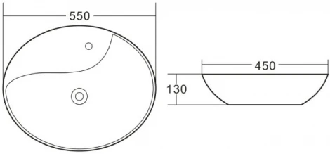 Раковина BelBagno BB1370 накладная