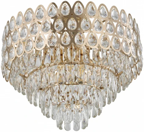 Потолочная люстра хрустальная на штанге Arte Milano Sorrento-2019 372019/8/50/550 GD (220V)