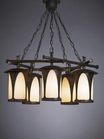 Уличный светильник подвесной Русские фонари Borneo 160-95/bg-02 (220V, ковка, на цепи)