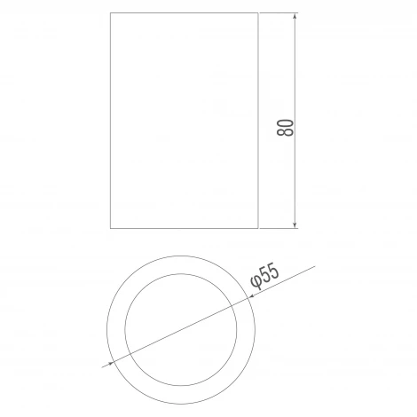 Сменный корпус для светильника ALPHA латунь Donolux Alpha BODY ALPHA 5580 NATURAL BRASS