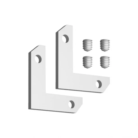 Соединитель угловой горизонтальный для арт.135325-135328 (2 шт. в комплекте) Novotech Flum 135330 серебро IP20