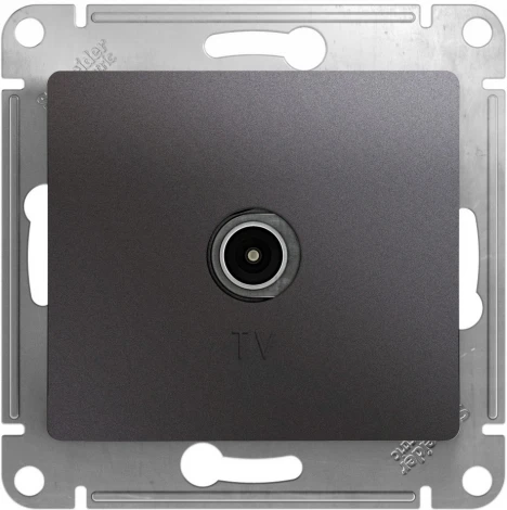 ТВ-розетка встраиваемая оконечная (графит) Systeme Electric Glossa GSL001393