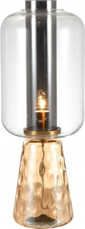 Настольная лампа в виде керосиновой лампы (11045/1T Amber) Indigo Strego V000474 (220V, фонарь, под старину, керосиновая лампа)