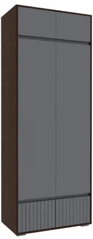 Шкаф Роут двухстворчатый (Роут двухстворчатый венге / графит софт) Woodville арт.593729