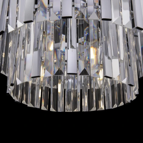 Потолочная люстра каскадная на штанге Freya Viviane FR11001PL-08CH (220V, хрусталь)