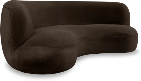 Диван Patti 2400 ОГОГО (арт.853235), (Мех/Черный)