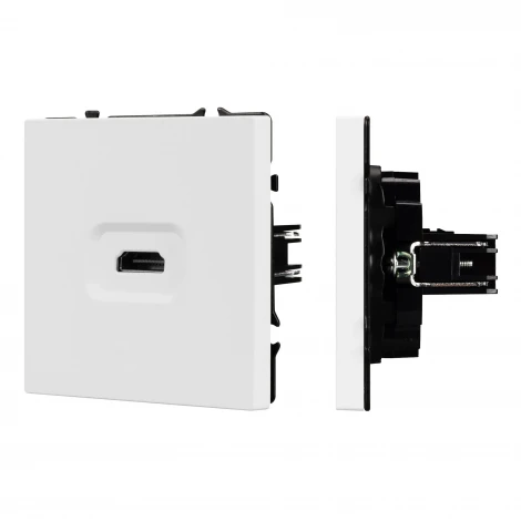 Механизм HDMI розетки SCT-NOBE-MHD1-SFPL-WH (Arlight, Белый кварц) 061846