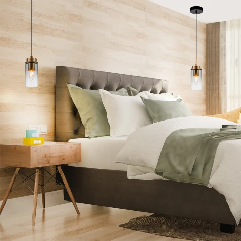 Подвесной светильник Escada Dinasty 2118/1S E14*40W Black/Brass (220V, на проводе)