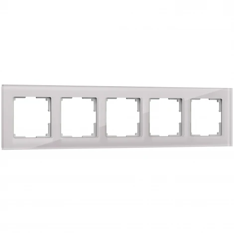 Рамка на 5 постов (дымчатый,стекло) W0051117 (a050898)