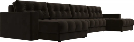 Диван П-образный с декором Лига-049 НПБ Лонг Лига Диванов (Велюр) арт.128561