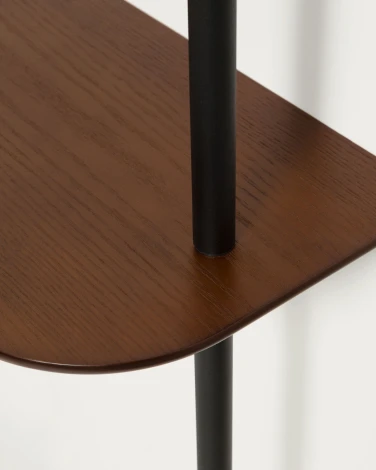 Консольный стол La Forma (ex Julia Grup) Marcolina (Черный/ МДФ,Дерево,Сталь,Шпон,Металл,Шпон дуба)