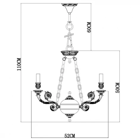 Подвесная люстра Arte Lamp Luisa A7024LM-6WG