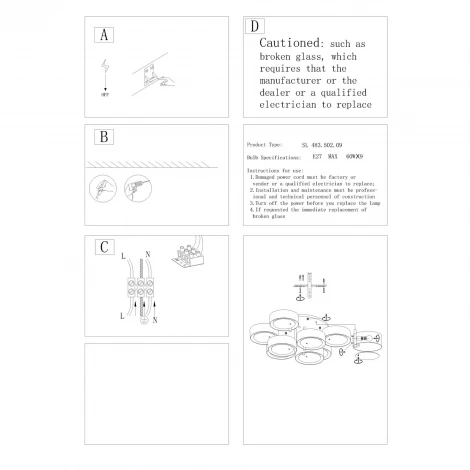 Потолочная люстра ST Luce Foresta SL483.502.09