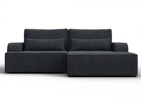 Диван угловой Лига-120 угол правый (ДСП,Брус,Фанера,ЛДС,Велюр/Темно-серый) Лига Диванов 137293