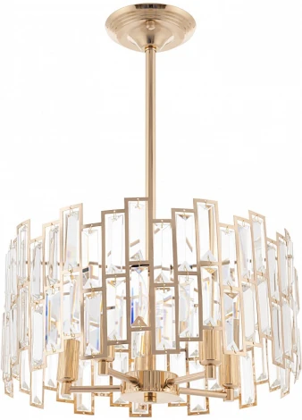 Подвесная люстра хрустальная на штанге Arte Milano Sorrento-3209 373209/5/350/390 GD (220V)