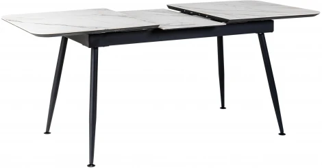 Стол R-Home Месси раздвижной 140-180 Светлый мрамор/Бабочка