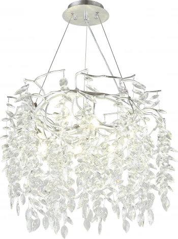 Подвесная люстра Aployt Gertunia APL.847.13.10 (220V, хрусталь, на тросе, листья, ветки)