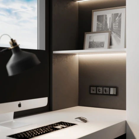 Розетка Ethernet RJ-45 (графит акрил) Werkel W1181044 (a064095)