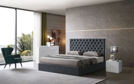 Кровать LBD1704 (180х200) серый UF860/19B