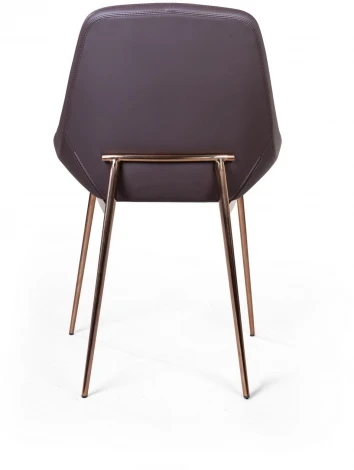 Стул Oscar экокожа soft touch коричневый, декор розовое золото Top Concept 2001000000654