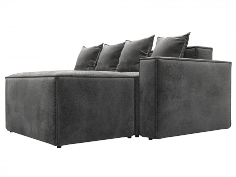 Диван угловой модульный Лига-063 угол правый (ДСП/Пластик/Велюр/Серый) Лига Диванов 129795