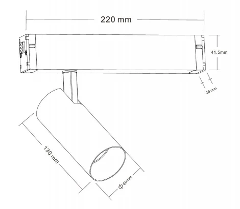 Трековый светильник магнитный 220V Crystal Lux Space 220 CLT 0.35 003 18W BL 4000K