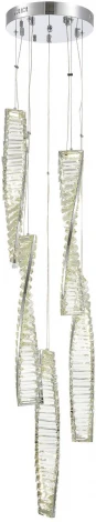 Подвесной светильник каскадный ST Luce Elica SL6205.103.05 Хром/Прозрачный LED 1*55W 3000K (220V, на тросе)