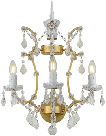 Бра Rococo L27923.90 (220V, хрусталь, подвески, подсвечник, свеча)