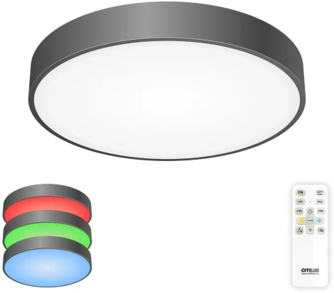 Потолочный светильник RGB круглый светодиодный с пультом Купер CL72470G1 (220V, круглые)