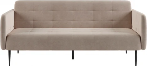 Monaco диван-кровать прямой с подлокотниками, трехместный, велюр бежевый Velutto 06 Top Concept арт.22306