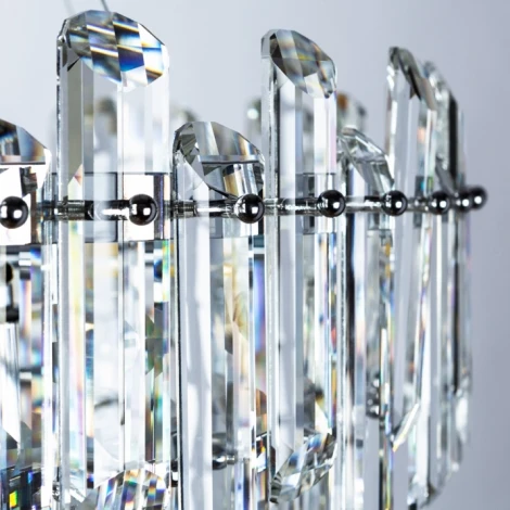 Подвесная люстра каскадная Divinare Bellatrix 3510/02 SP-18 (220V, хрусталь, на тросе)