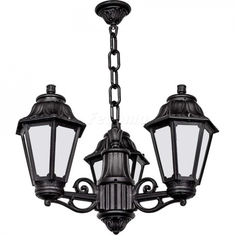 Люстра подвесная уличная Fumagalli Sichem Anna, 3 плафона, черный с белым