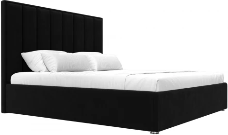 Кровать интерьерная Афродита 180 (Черный/Микровельвет) Лига Диванов арт.120592
