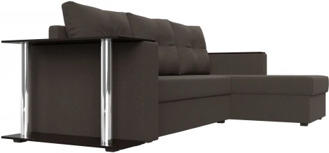 Диван угловой Атланта Лайт правый угол (Коричневый/Рогожка) Лига Диванов арт.121163