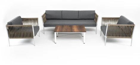 "Касабланка" лаунж-зона плетеная из роупа 5-местная, цвет бежевый 4SIS арт.УТ-00007281