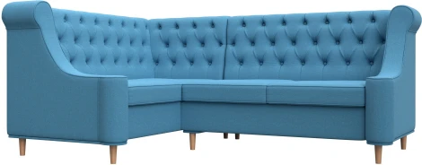 Диван кухонный угловой Бронкс левый угол (Голубой/Рогожка) Лига Диванов арт.123981L