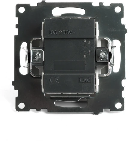 Выключатель одноклавишный с подсветкой (золото) Stekker Катрин 49215