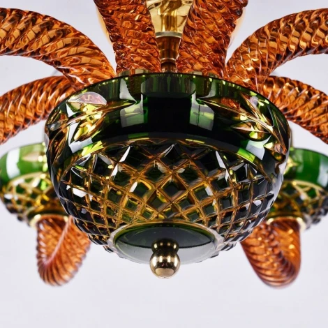 Подвесная люстра Bohemia 1309 1309/8/200 G Am/Amber-Green/H-1J