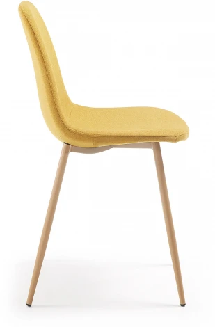 Обеденный стул La Forma (ex Julia Grup) Yaren (Горчичный,Желтый/ Пена,Фанера,Сталь)