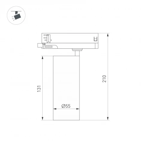Трековый светильник LGD-SILMA-4TR-R55-4W Day4000 (WH, 4 deg, 230V) (Arlight, IP20 Металл) 060463