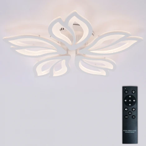 Потолочная люстра светодиодная с пультом ДУ 110W, белый, LED Natali Kovaltseva Fortuna LED LAMPS 81107/4C