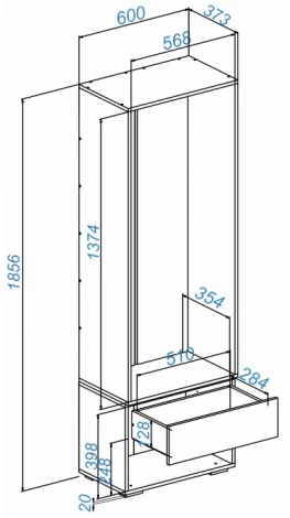Прихожая Woodville (ЛДСП) арт.620676