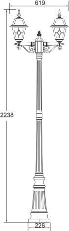 Наземный фонарь Oasis Light FARO 91109A Bl