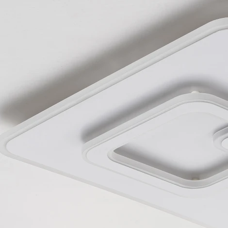 Потолочный светодиодный светильник Escada Rung 10295/3LED 80Вт, металл/акрил, белый (регулировка яркости, 220V, пульт управления)