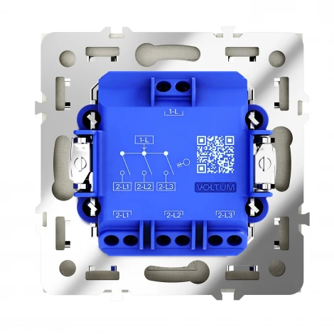 Выключатель трехклавишный (шелк) Voltum S70 VLS030104