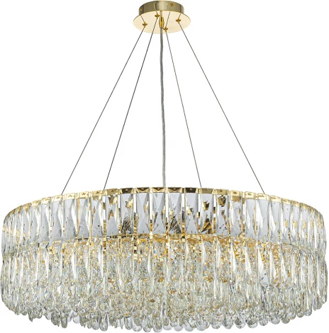 Подвесная люстра (12050/18P Gold) Indigo Vortice V000598 (220V, на тросе, круглые)