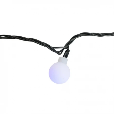 Светодиодная гирлянда Мультишарики 12м 230V мультиколор c питанием от сети черный шнур Feron CL585 51451