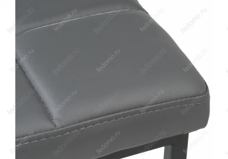 Банкетка Woodville Дион кожзам темно-серый / черный матовый 424172