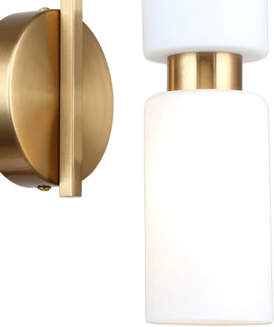 Бра Escada Sonnet 1x40Вт E14, металл/стекло, бронза, белый плафон (220V)