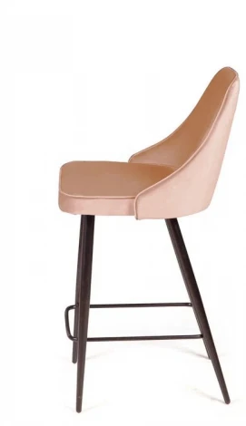 Стул полубарный Oliver, бархат бежевый 5/ чёрный конус Top Concept OLIVER 75279